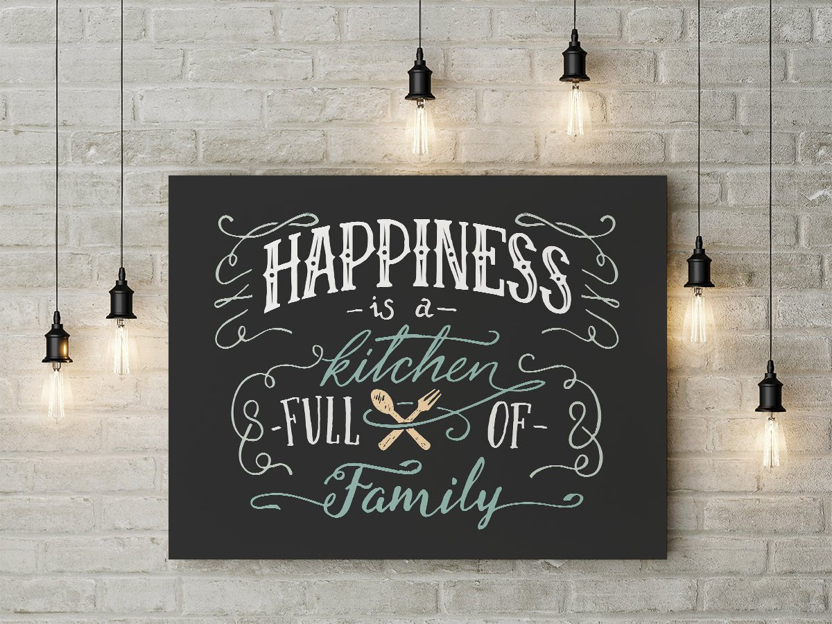 happiness-is-a-kitchen-full-of-family-framed-canvas-wall-art-kitchen-decor-565439