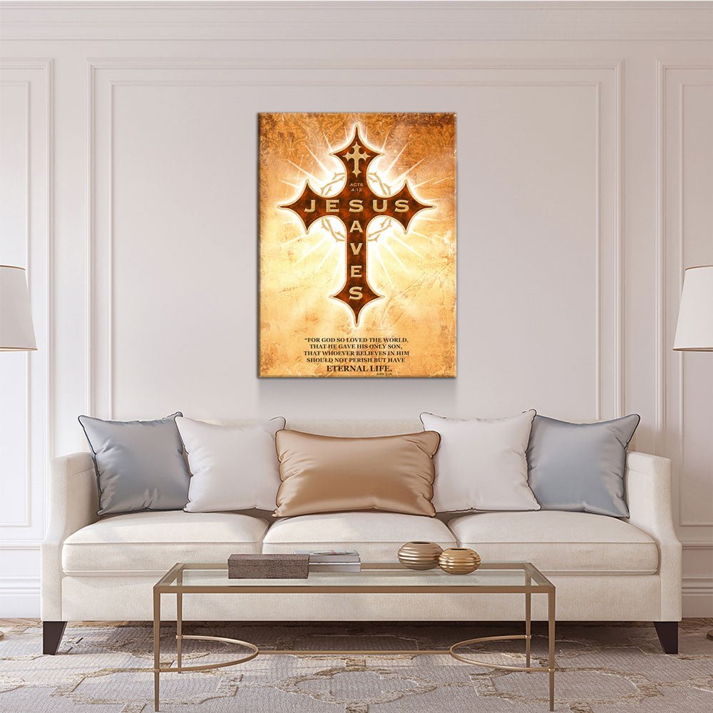 jesus-saves-canvas-wall-art-religious-decor-acts-412-john-316-848086