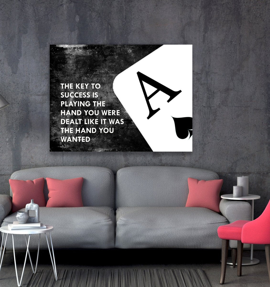 the-key-to-success-is-playing-the-hand-you-were-dealt-canvas-wall-art-779401